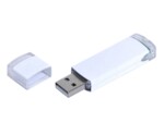 USB 2.0- флешка промо на 16 Гб прямоугольной классической формы (белый) 16Gb