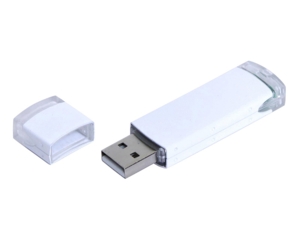 USB 2.0- флешка промо на 64 Гб прямоугольной классической формы (белый) 64Gb
