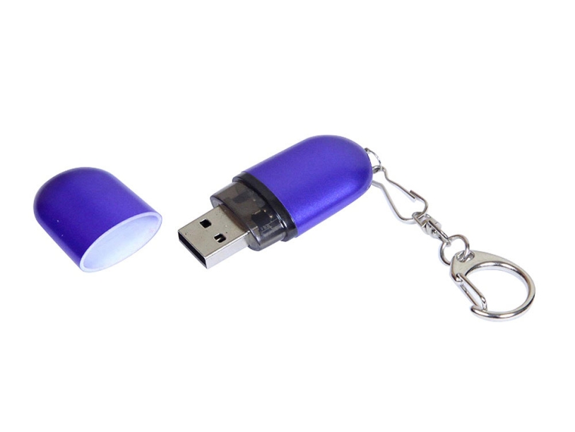 USB 2.0- флешка промо на 8 Гб каплевидной формы (синий) 8Gb (Изображение 2)