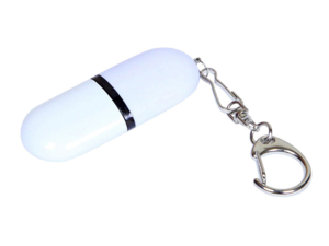 USB 2.0- флешка промо на 4 Гб каплевидной формы (белый) 4Gb