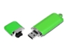 USB 2.0- флешка на 16 Гб классической прямоугольной формы (зеленый/серебристый) 16Gb (Изображение 2)