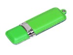 USB 2.0- флешка на 16 Гб классической прямоугольной формы (зеленый/серебристый) 16Gb