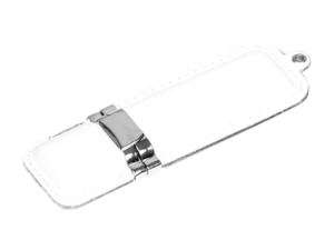 USB 2.0- флешка на 16 Гб классической прямоугольной формы (серебристый/белый) 16Gb