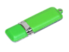 USB 2.0- флешка на 8 Гб классической прямоугольной формы (зеленый/серебристый) 8Gb (Изображение 1)