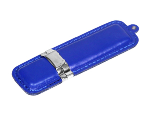 USB 2.0- флешка на 4 Гб классической прямоугольной формы (синий/серебристый) 4Gb