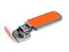 USB 2.0- флешка на 16 Гб с массивным классическим корпусом (оранжевый/серебристый) 16Gb (Изображение 2)