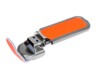 USB 2.0- флешка на 16 Гб с массивным классическим корпусом (оранжевый/серебристый) 16Gb