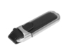 USB 2.0- флешка на 16 Гб с массивным классическим корпусом (черный/серебристый) 16Gb (Изображение 1)