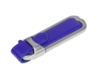 USB 2.0- флешка на 64 Гб с массивным классическим корпусом (синий/серебристый) 64Gb (Изображение 1)