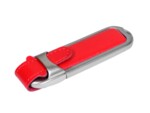 USB 2.0- флешка на 32 Гб с массивным классическим корпусом (красный/серебристый) 32Gb