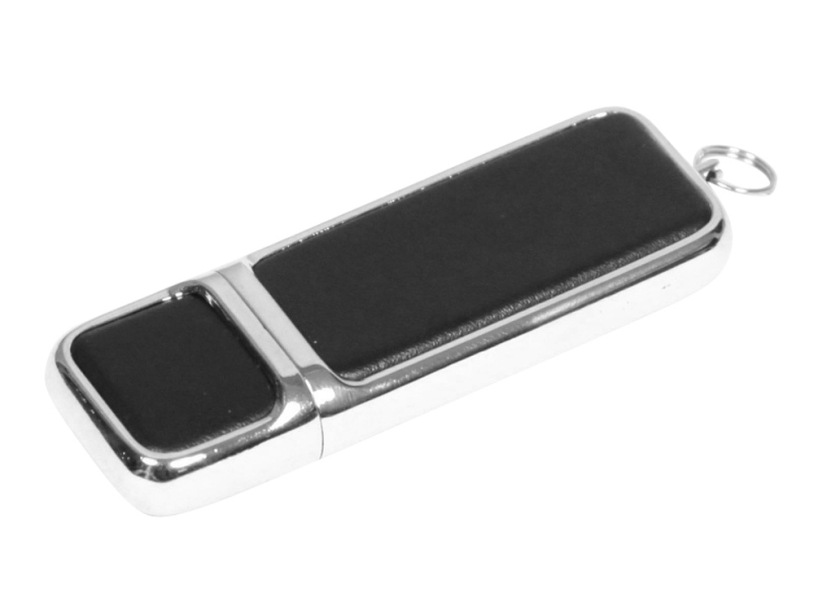 USB 2.0- флешка на 16 Гб компактной формы (черный/серебристый) 16Gb (Изображение 1)