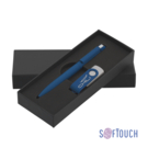 Набор ручка + флеш-карта 16 Гб в футляре, покрытие soft touch (темно-синий)