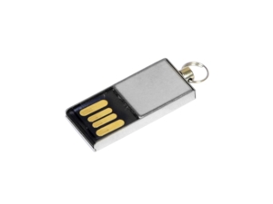 USB 2.0- флешка мини на 16 Гб с мини чипом (серебристый) 16Gb