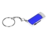 USB 2.0- флешка на 16 Гб с выдвижным механизмом и мини чипом (серебристый/темно-синий) 16Gb (Изображение 1)