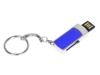 USB 2.0- флешка на 16 Гб с выдвижным механизмом и мини чипом (серебристый/темно-синий) 16Gb (Изображение 2)