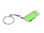 USB 2.0- флешка на 16 Гб с выдвижным механизмом и мини чипом (зеленый/серебристый) 16Gb