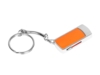 USB 2.0- флешка на 16 Гб с выдвижным механизмом и мини чипом (оранжевый/серебристый) 16Gb (Изображение 1)