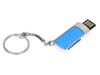 USB 2.0- флешка на 16 Гб с выдвижным механизмом и мини чипом (синий/серебристый) 16Gb (Изображение 2)