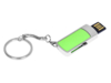 USB 2.0- флешка на 8 Гб с выдвижным механизмом и мини чипом (зеленый/серебристый) 8Gb (Изображение 2)