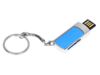 USB 2.0- флешка на 8 Гб с выдвижным механизмом и мини чипом (синий/серебристый) 8Gb (Изображение 2)