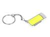 USB 2.0- флешка на 64 Гб с выдвижным механизмом и мини чипом (серебристый/желтый) 64Gb (Изображение 1)