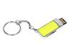 USB 2.0- флешка на 64 Гб с выдвижным механизмом и мини чипом (серебристый/желтый) 64Gb (Изображение 2)