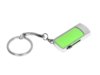 USB 2.0- флешка на 64 Гб с выдвижным механизмом и мини чипом (зеленый/серебристый) 64Gb (Изображение 1)