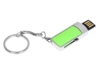 USB 2.0- флешка на 64 Гб с выдвижным механизмом и мини чипом (зеленый/серебристый) 64Gb (Изображение 2)