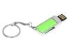 USB 2.0- флешка на 64 Гб с выдвижным механизмом и мини чипом (зеленый/серебристый) 64Gb (Изображение 2)