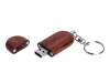 USB 2.0- флешка на 16 Гб овальной формы и колпачком с магнитом (коричневый) 16Gb (Изображение 2)