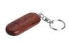 USB 2.0- флешка на 8 Гб овальной формы и колпачком с магнитом (коричневый) 8Gb (Изображение 1)