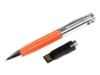 USB 2.0- флешка на 32 Гб в виде ручки с мини чипом (оранжевый/серебристый) 32Gb (Изображение 2)