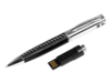 USB 2.0- флешка на 8 Гб в виде ручки с мини чипом (черный/серебристый) 8Gb (Изображение 2)