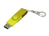 USB 2.0- флешка промо на 16 Гб с поворотным механизмом и однотонным металлическим клипом (желтый/желтый) 16Gb (Изображение 2)