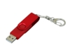 USB 2.0- флешка промо на 16 Гб с поворотным механизмом и однотонным металлическим клипом (красный) 16Gb (Изображение 2)