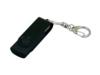 USB 2.0- флешка промо на 16 Гб с поворотным механизмом и однотонным металлическим клипом (черный) 16Gb (Изображение 1)