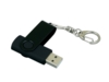 USB 2.0- флешка промо на 16 Гб с поворотным механизмом и однотонным металлическим клипом (черный) 16Gb (Изображение 3)