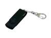 USB 2.0- флешка промо на 16 Гб с поворотным механизмом и однотонным металлическим клипом (черный) 16Gb (Изображение 1)