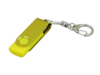 USB 2.0- флешка промо на 8 Гб с поворотным механизмом и однотонным металлическим клипом (желтый/желтый) 8Gb (Изображение 1)