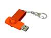USB 2.0- флешка промо на 8 Гб с поворотным механизмом и однотонным металлическим клипом (оранжевый) 8Gb (Изображение 3)
