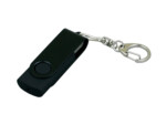 USB 2.0- флешка промо на 8 Гб с поворотным механизмом и однотонным металлическим клипом (черный) 8Gb