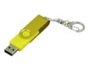 USB 2.0- флешка промо на 64 Гб с поворотным механизмом и однотонным металлическим клипом (желтый/желтый) 64Gb (Изображение 2)