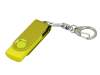 USB 2.0- флешка промо на 64 Гб с поворотным механизмом и однотонным металлическим клипом (желтый/желтый) 64Gb (Изображение 1)