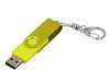 USB 2.0- флешка промо на 64 Гб с поворотным механизмом и однотонным металлическим клипом (желтый/желтый) 64Gb (Изображение 2)