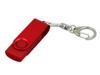 USB 2.0- флешка промо на 64 Гб с поворотным механизмом и однотонным металлическим клипом (красный) 64Gb (Изображение 1)
