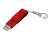 USB 2.0- флешка промо на 64 Гб с поворотным механизмом и однотонным металлическим клипом (красный) 64Gb (Изображение 2)