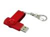 USB 2.0- флешка промо на 64 Гб с поворотным механизмом и однотонным металлическим клипом (красный) 64Gb (Изображение 3)
