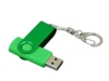 USB 2.0- флешка промо на 64 Гб с поворотным механизмом и однотонным металлическим клипом (зеленый/зеленый) 64Gb (Изображение 3)