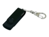 USB 2.0- флешка промо на 64 Гб с поворотным механизмом и однотонным металлическим клипом (черный) 64Gb (Изображение 1)