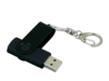 USB 2.0- флешка промо на 64 Гб с поворотным механизмом и однотонным металлическим клипом (черный) 64Gb (Изображение 3)